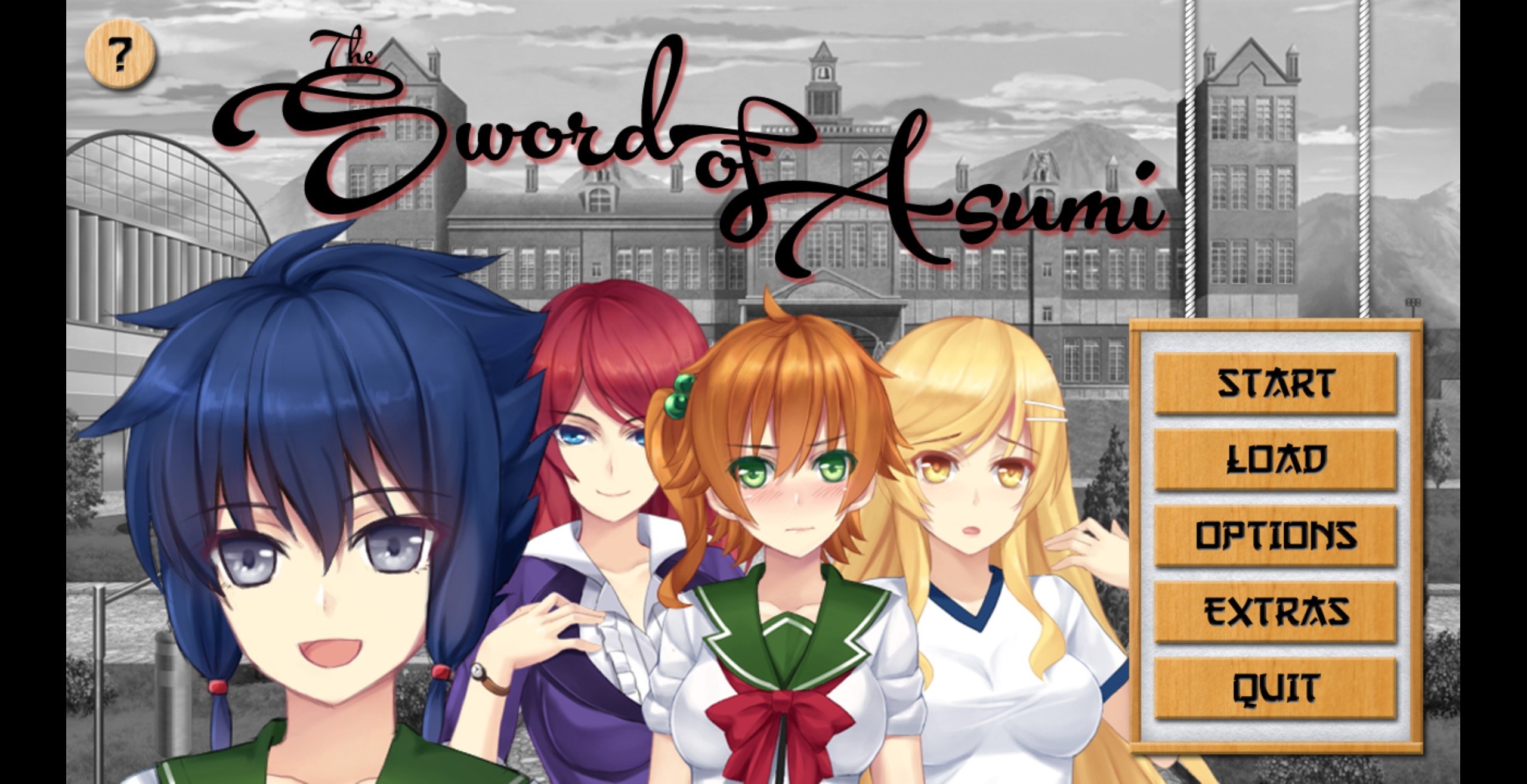 Sword of Asumi Title Screen