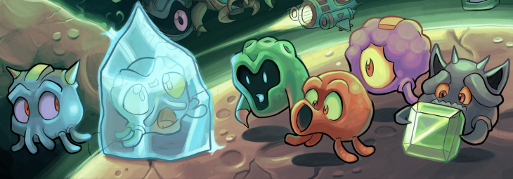 Classic color match puzzle meets space shoot'em up action