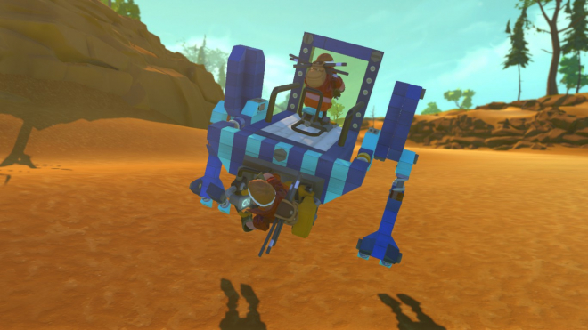 A chicken walker in Scrap Mechanic