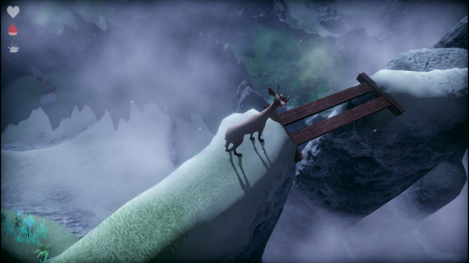 Deer on a ledge in Slice of Life