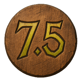 Score 7.5-wood out of 10